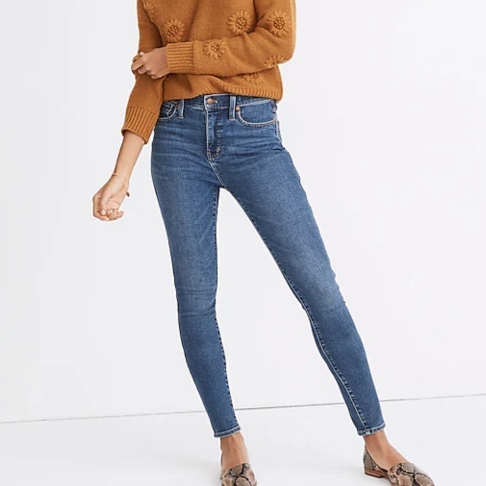 Madewell Women's 10" High-Rise Skinny Jeans in Wendover Wash Size 32